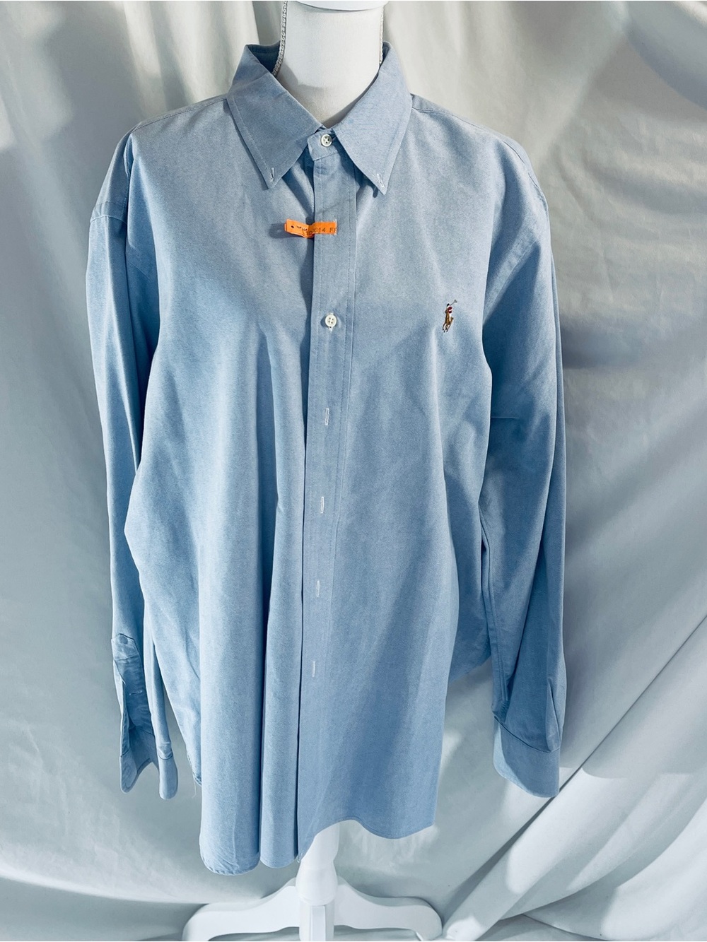 Ralph Lauren Blue Oxford Button Down Shirt Mens XXL Classic Fit